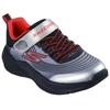 Sneaker SKECHERS "MICROSPEC ADVANCE", Kinder, Gr. 34, silber (schwarz, silberfarben), Lederimitat, Textil, sportlich, Schuhe
