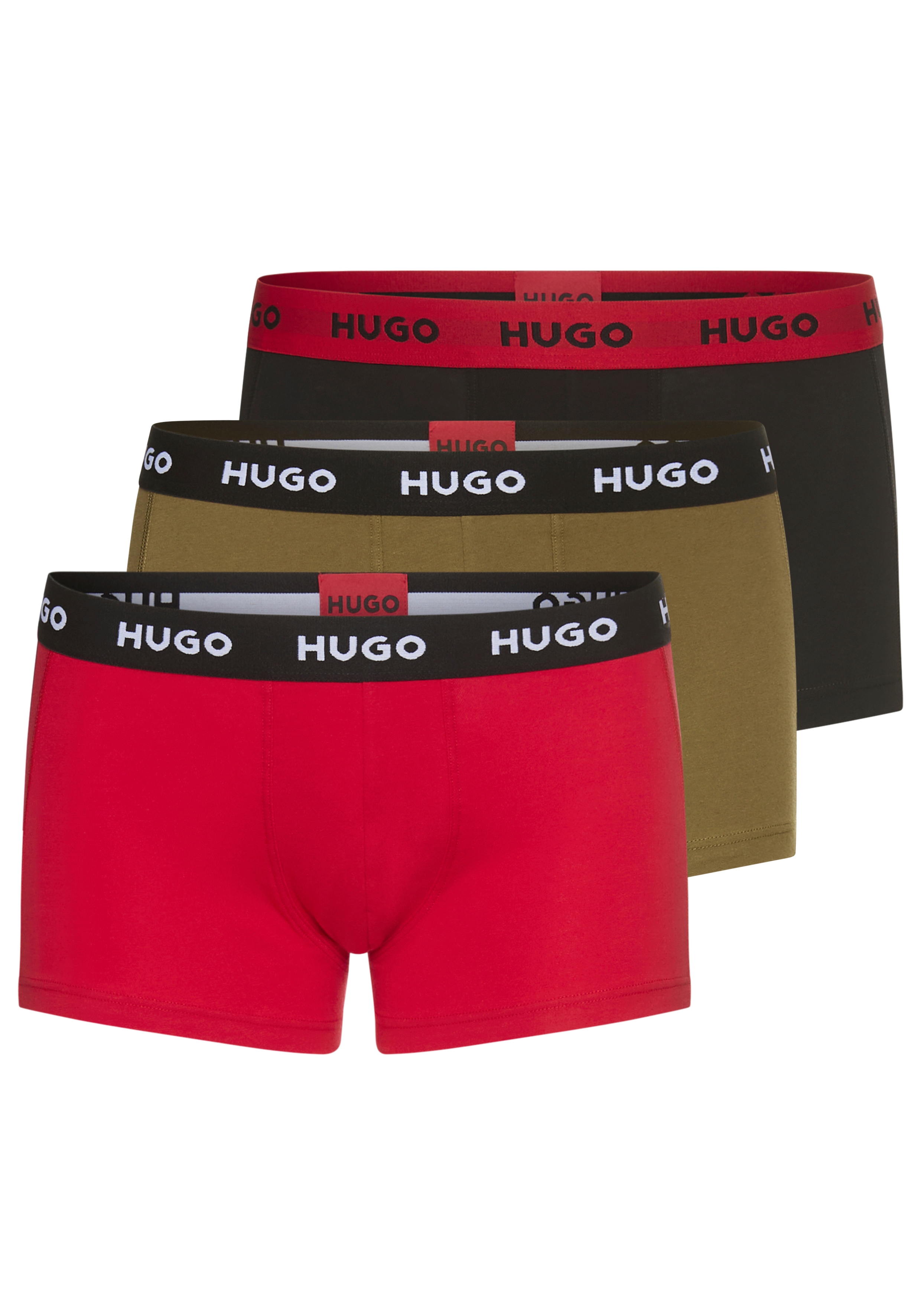 Trunk HUGO UNDERWEAR "TRUNK TRIPLET PACK", Damen, Gr. XL, 3 Stk., bunt (open miscellaneous 983), Jersey, Obermaterial: 95% Baumwolle, 5% Elasthan, eng, Unterhosen, mit Logoschriftzug auf dem Bund Image