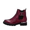 Chelseaboots REMONTE, Damen, Gr. 38, rot (dunkelrot), Lacklederimitat, Elastischer Einsatz, glänzend, modisch, Schuhe, Blockabsatz, Boots, Stiefelette mit praktischem Innen-Reißverschluss
