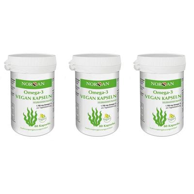 Norsan Omega-3 Vegan Algenöl Kapseln x3 3x80 St Image