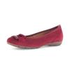 Ballerina GABOR, Damen, Gr. 38, rot (bordeaux), Ziegenveloursleder, unifarben, elegant, Schuhe, Businessschuh, Schlupfschuh mit Hovercraft-Luftkammern