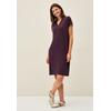 Strickkleid CECIL, Damen, Gr. M (40), N-Gr, rot (mulberry rot), Web, Obermaterial: 78% Viskose, 17% Polyester, 5% Elasthan, unifarben, casual, lässig geschnitten kniefrei, V-Ausschnitt, Kurzarm, Kleider, mit Hemdkragen