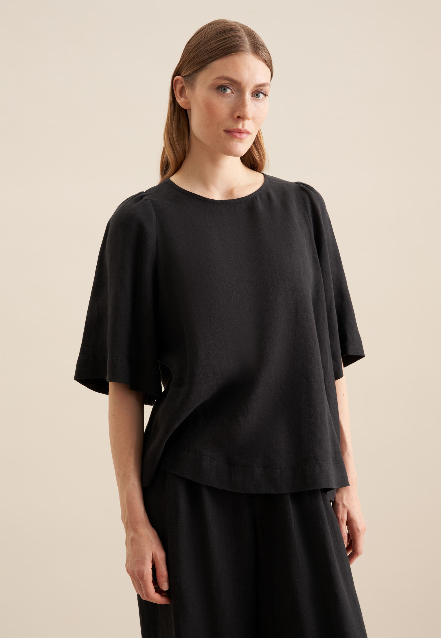 Shirtbluse Damen Schwarz Image