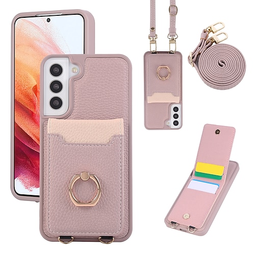 Handy Hülle Handyhüllen Für Samsung Galaxy S25 S24 S24 FE S23 Ultra Plus S22 Plus Ultra Brieftaschenhülle mit Trageriemen Ständer Kartenfach Retro 3D Zeichentrick TPU PU-Leder Image