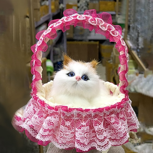 Liebenswerte Simulation Tierpuppe Plüschkatze Spielzeug mit Sound Kinder Spielzeug Dekorationen Stofftiere Weihnachtsgeschenk Image