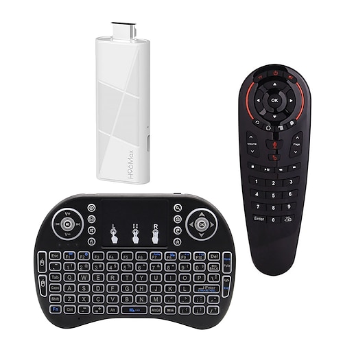 2025 Neuer H96 MAX RK3518 Dongle Mini TV Stick Android 14 Smart TV Box Android14 2GB 16GB 8GB Wifi6 BT 4K HD Sprachmedienspieler mit Sprach-Gyroskop-Fernbedienung Set-Top-Box Medien-Player Image