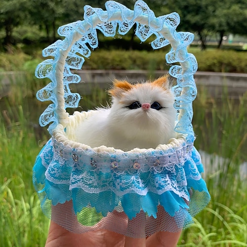 Liebenswerte Simulation Tierpuppe Plüschkatze Spielzeug mit Sound Kinder Spielzeug Dekorationen Stofftiere Weihnachtsgeschenk Image