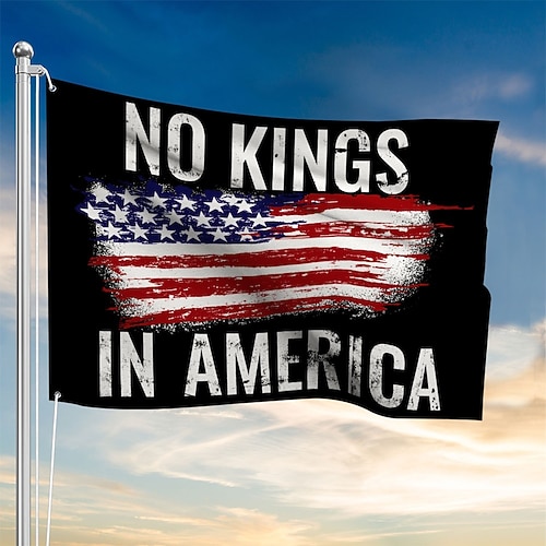 keine Könige protestieren im Freien drinnen mit Ösen Flagge amerikanische Haus Hof Garten Dekorationen Urlaub Banner Zeichen Image