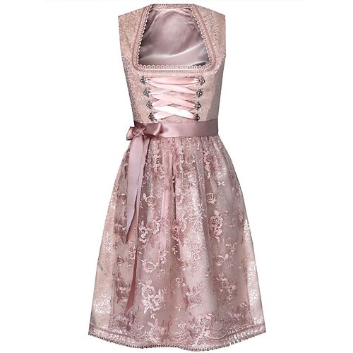 Oktoberfest Kleid Schürze Dirndl Dienstmädchen Bayerisch Deutsch München Wiesn Damen Party Bier Festival Stoff im traditionellen Stil Ohne Bluse Image