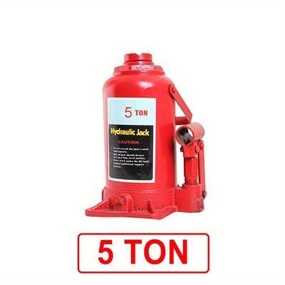 TEMU Hydraulic Trolley Jack Stamp Lifter Hydraulic Jack 5t Hydraulic Trolley Jack, Bottle Jack For Van Boat Truck Suitable For Lifting And Changing Tyres Of Most Cars Red Image