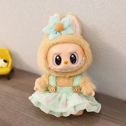 Kleidung für 17 cm Puppen, Rock-Set für Puppen, 2-teiliges Set, Hut, Rock-Outfit, Premium-Mode, süßes Kleid für 17 cm Puppen, Zubehör (keine Puppe)