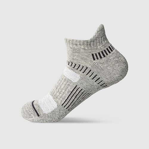 Herren 5 Paare Mehrfachpackungen Socken Laufsocken Freizeitsocken Schwarz Weiß Farbe Streifen Urlaub Sport Outdoor Täglich Basic Mittel Frühling Herbst Mode Lässig Image