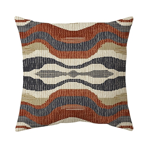 Geometrisches Westliches Vintage Dekoratives Toss Kissenbezug 1PC Weiches Quadratisches Sofakissenbezug für Schlafzimmer Wohnzimmer Sofa Stuhl Image