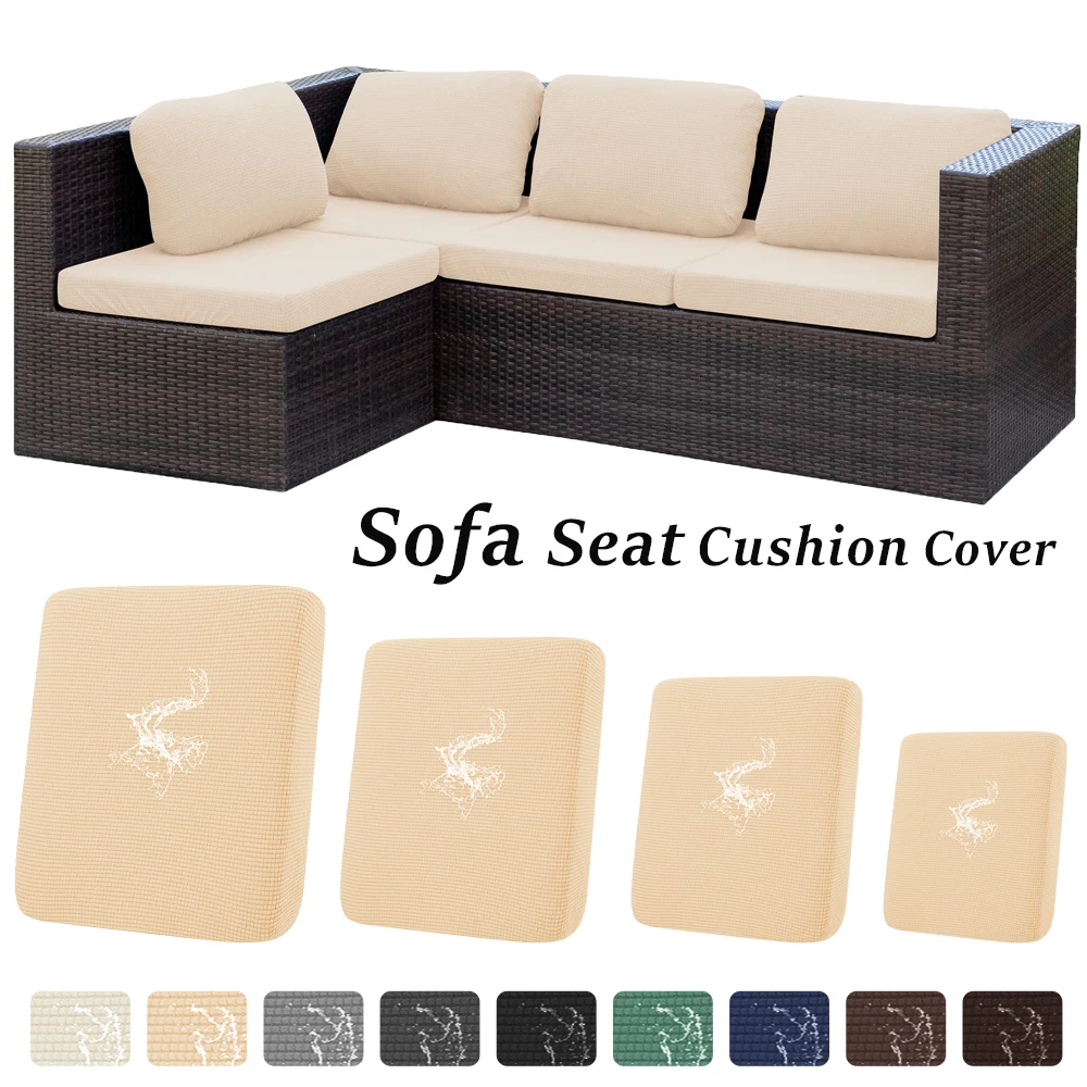 Wasserdichter Outdoor-Sofabezug, Stretch-Terrassen-Kissenbezüge, rutschfeste Jacquard-Sofabezüge, Möbelschutz für Hofcouch