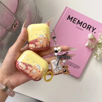 [tx A2005] Noise reduction version kopfhörer fall geburtstag bär und kuchen Pro2/Pro ist geeignet für 123/AirPods neue 4th Image