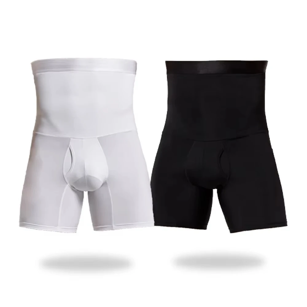 Männer Bauch-steuer Shorts Body Shaper Kompression Hohe Taille Trainer Bauch Bauch-steuer Abnehmen Shapewear Boxer Unterwäsche Fajas Image