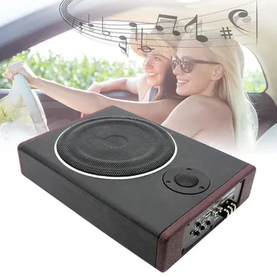 8'' 600W Auto-Subwoofer unter dem Sitz, flaches Auto-Aktiv-Bassgehäuse, Auto-Untersitz-Aktiv-Stereo-Verstärker-Bassgehäuse Image