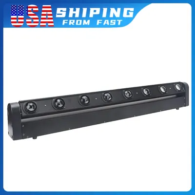 8x12W Quality Stage Light Beam RGBW Moving Head Light DJ Controller Disco Spotlight KTV DJ Party Christmas Lights Audience
