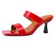 Renessmi Stiletto Heel Wide Fit Mules Slip On Women Slippers Open Square Toe Fashion Outdoor Slingback High Heel Footwear Red Size 5 UK-39 CN