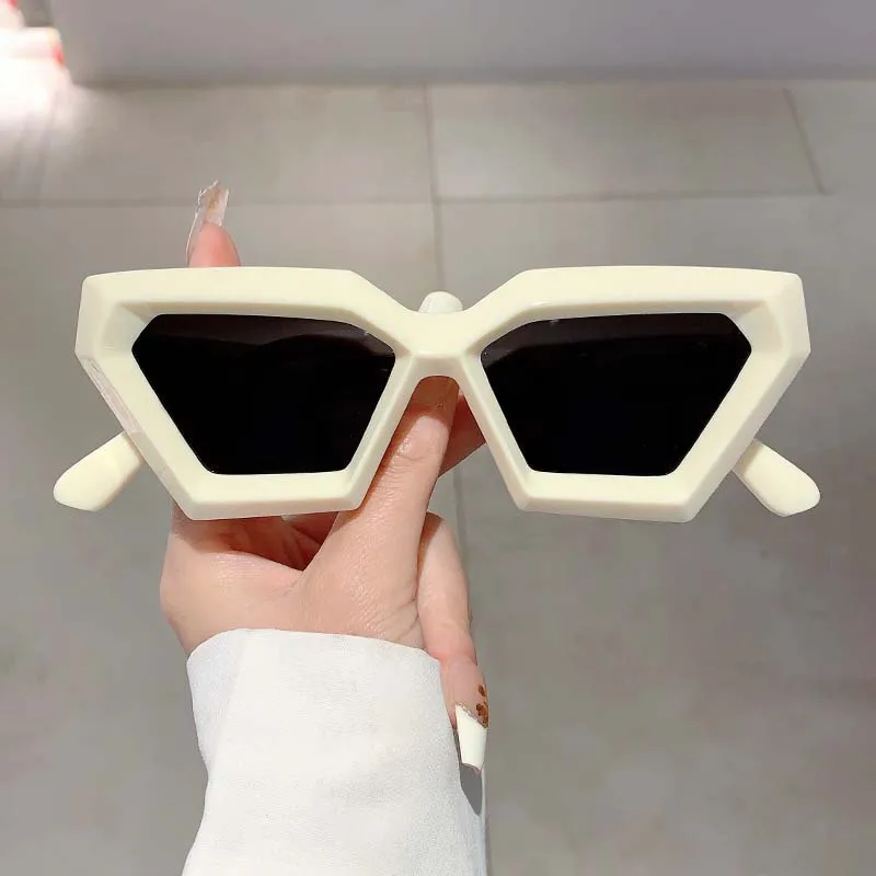Neue Vintage Quadratische Sonnenbrille für Damen und Herren Rechteckige Sonnenbrillen Katzenaugen-Brillen für Männer und Frauen Image