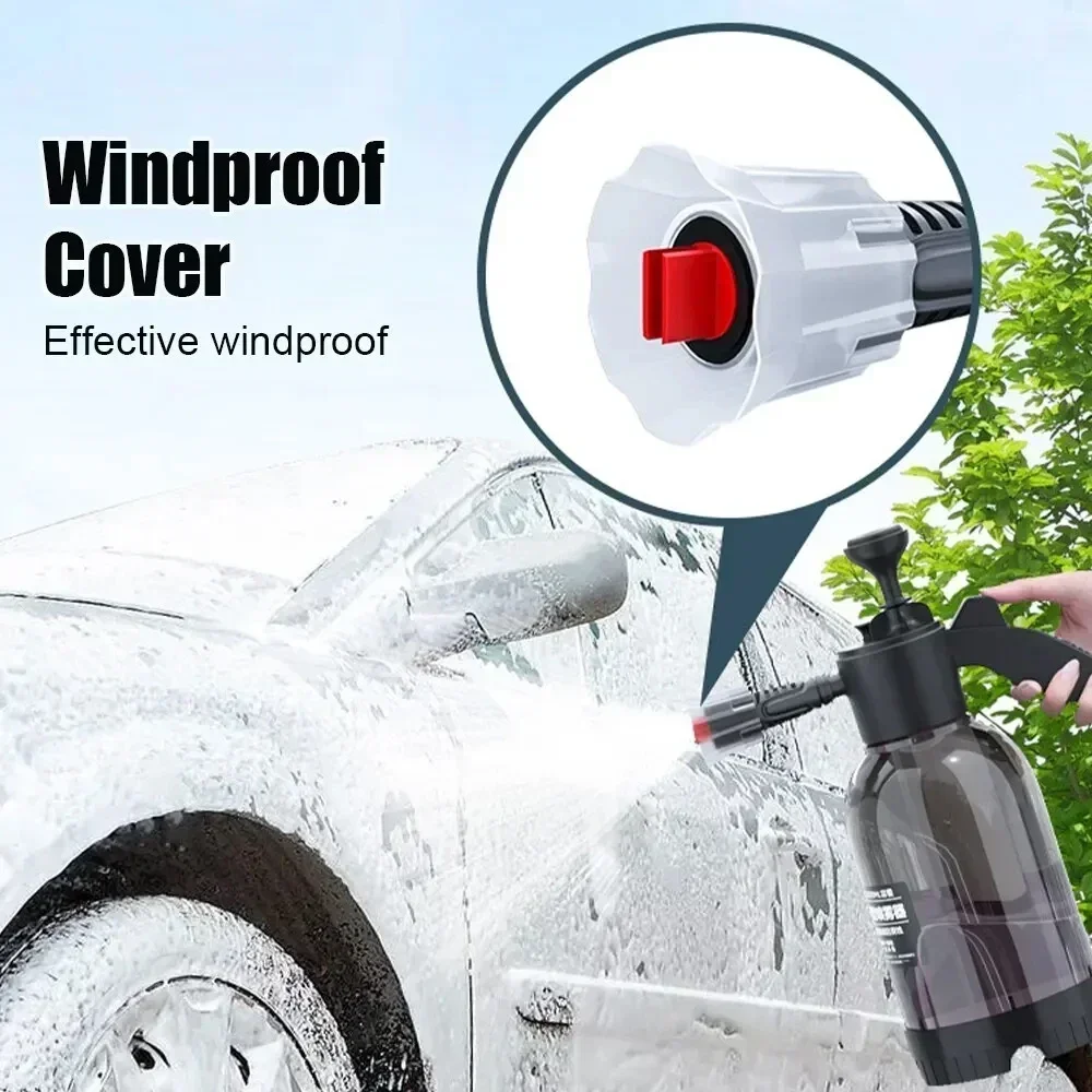 Hochdruck 2L Haushalt Auto Dual-use-Reinigung Schaum Spray Topf Säure und Alkali Beständig Große Kapazität Glas Spray topf Ventilator Image