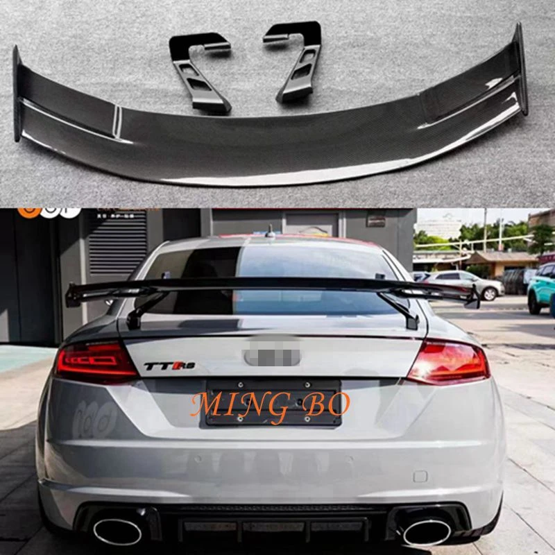 Für Audi S3 A4 A5 S5 A6 A7 S7 RS7 Limousine TT TTRS MK3 R8 2 Tür Universal Carbon Fiber FRP Hinten Stamm Spoiler Lip Flügel Image