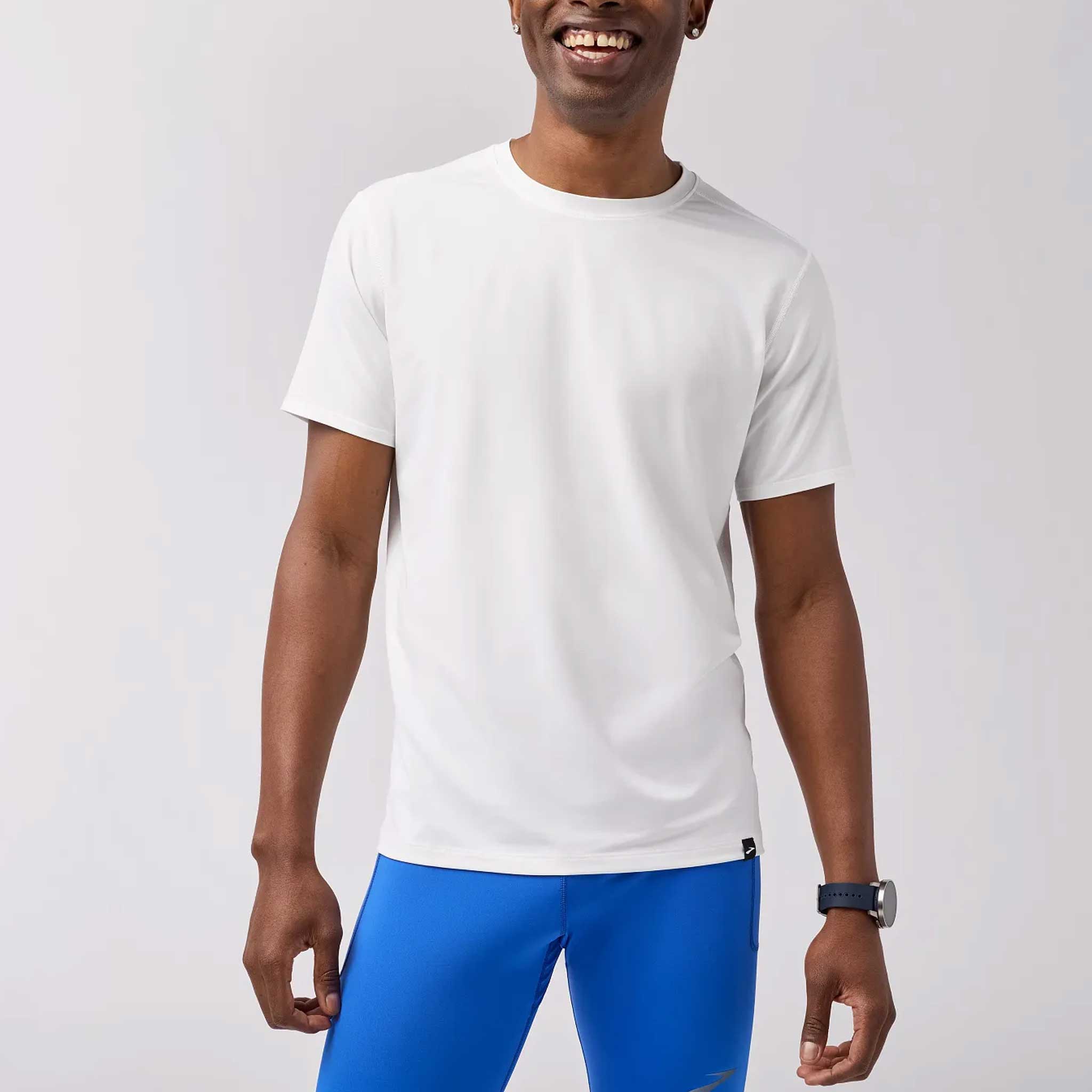 Brooks Luxe Short Sleeve Men's Running Apparel White