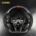 Indicatore rosso adatto per Ford Fiesta ST MK8 2021 Focus Volante in fibra di carbonio nero opaco Volante sportivo di alta qualità personalizzato