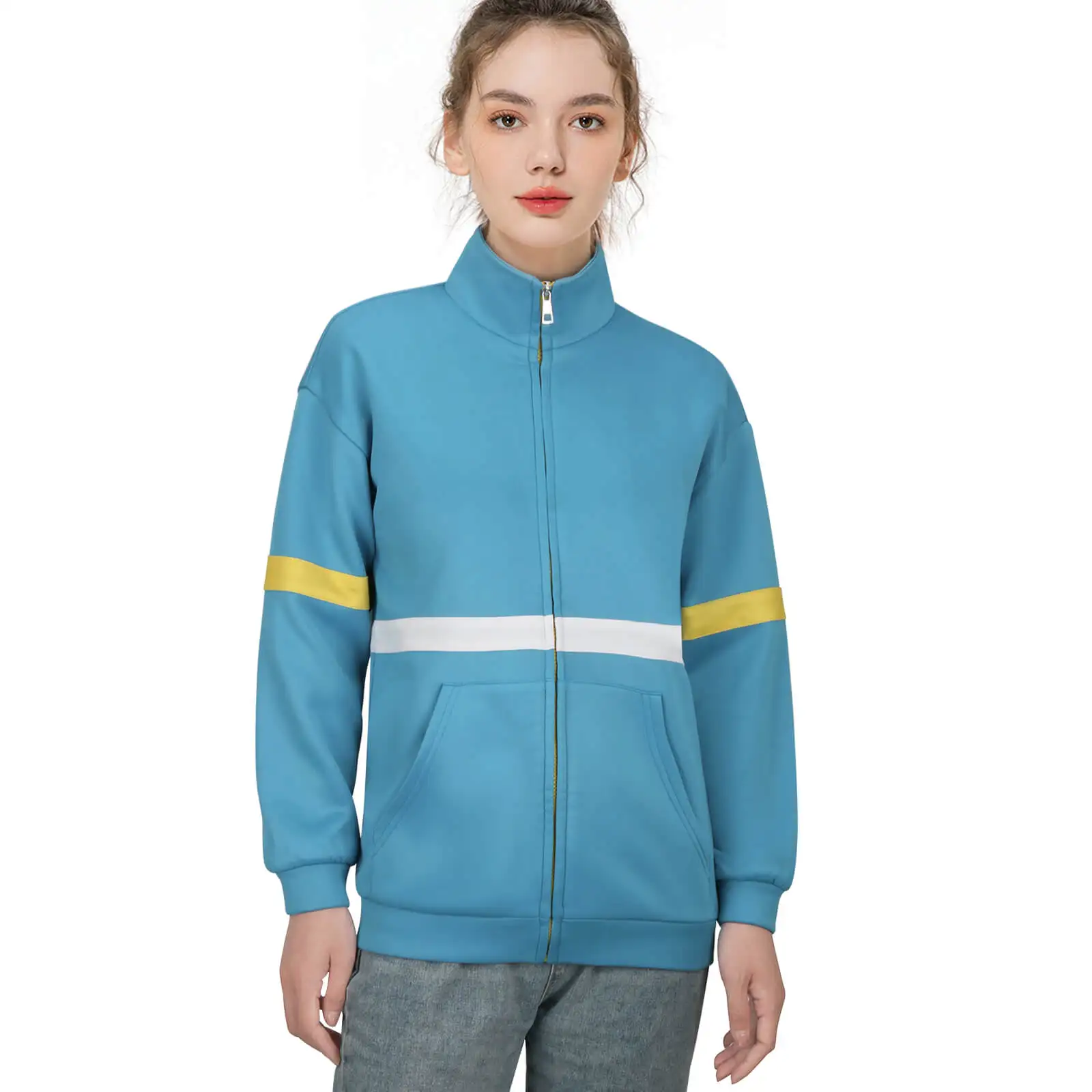 Max Mayfield Blaues Cosplay-Kostüm für Erwachsene und Kinder, Kapuzenpullover, Stranger ST 4, Damenmantel, Mädchen, Freizeitkleidung, Karneval, ST-Thema, Party-Anzug Image