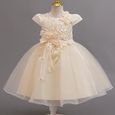 3-10 Jahre altes Mädchen Geburtstagsfeier neue Spitze Blume flauschiges Hochzeitskleid Prinzessin Kleid Mädchen Modell Laufsteg Kleid Blumenmädchen Image