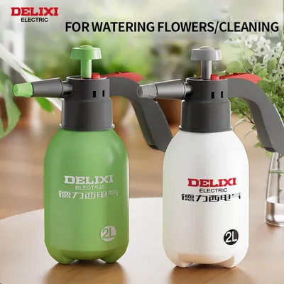 DELIXI ELECTRIC Hand Pump Sprayer,2L Handed Multi-Purpose Pressure Garden Sprayer,Safety Valve Adjustable Nozzle,for Lawn Garden