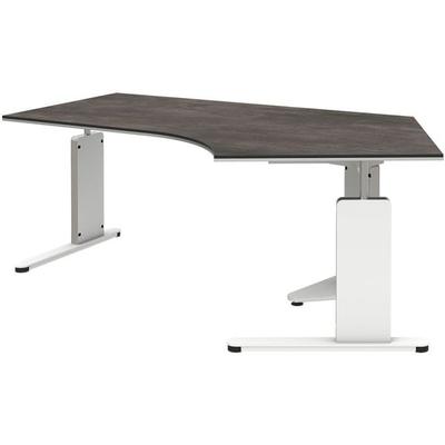 röhr Schreibtisch mit Freiformplatte »Objekt Plus« 120° Winkel rechts C-Fuß grau, 217x82x820 cm Image