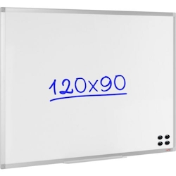 Viking Whiteboard Wandmontiert Magnetisch Lackierter Stahl Einseitig 120 (B) x 90 (H) cm Image