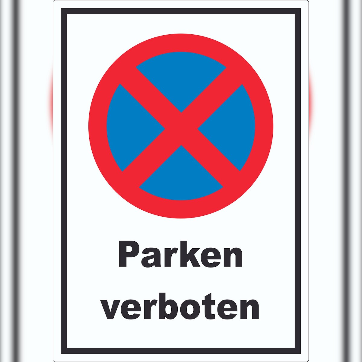 HB-Druck Parken verboten Aufkleber A8 (52x74mm) Image