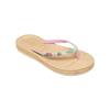 Sandale ROXY "South Beach", Gr. 7(37), bunt (grün, pink), Obermaterial: 98% Synthetikmaterial, 2% Metall / Futter: Synthetikmaterial / Außensohle: Moosgummi, Schuhe