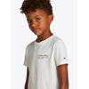 T-Shirt TOMMY HILFIGER "FLAG FUN TEE SS", Jungen, Gr. 14 (164), weiß, Single Jersey, Obermaterial: 100% Baumwolle, bedruckt, regular fit, Rundhals, Kurzarm abgesteppt, Shirts, mit Grafik-Logo