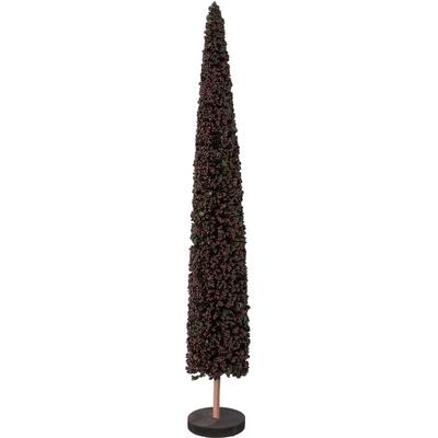 Dekobaum CREATIV DECO "Weihnachtsdeko", blau (dunkelblau), H:60,00cm Ø:9,00cm, Kunststoff, Dekofiguren, auf hochwertiger Holzbase, mit Perlen verziert, Höhe 60 cm Image