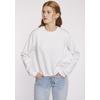 Sweatshirt HAILY’S "LS P SW Ei44leen", Damen, Gr. XL (42), weiß, Sweatware, Obermaterial: 60% Polyester, 40% Viskose, unifarben, feminin, kurz, Rundhals, Langarm, Sweatshirts