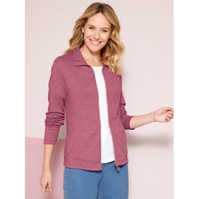 Shirtjacke CLASSIC BASICS "Shirtjacke", Damen, Gr. 48, lila (malve, meliert), 65% Polyester, 35% Baumwolle, gemustert, mehrfarbig, meliert, Langarm, Shirts Image