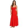 Maxikleid BILLABONG "Red Aloha", Damen, Gr. M, US-Größen, rot (rot aloha), [ Fabric] Cotton, Kurzarm, Kleider