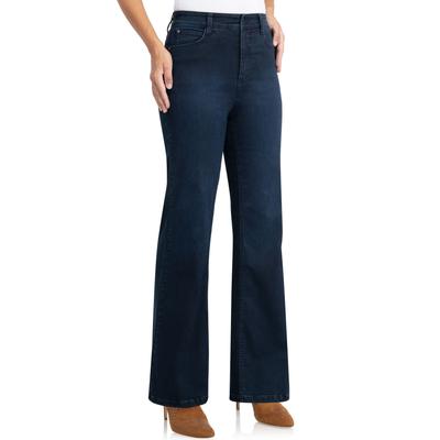 Schlagjeans WONDERJEANS, Damen, Gr. 36, Länge 30, blau (blau used), Denim/Jeans, Obermaterial: 48% Polyester, 30% Baumwolle, 12% Viskose, 6% Lyocell (TENCEL), 4% Elasthan, unifarben, casual, bootcut fit lang, Jeans, Flared, mit Stretch Image