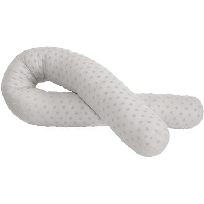 Nestchenschlange ROBA "Lil Planet, silbergrau", grau (silbergrau), Obermaterial: 80% Baumwolle, 20% Polyester. Füllung: 100% Polyester, Bettnestchen, GOTS made with organic materials, zertifiziert durch BCS 36081