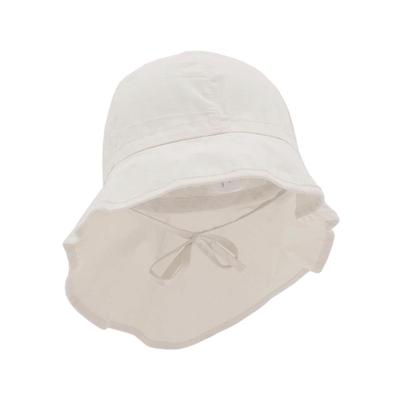 Sonnenhut MAXIMO, Baby, Gr. 49, weiß, Baumwolle, unifarben, modisch, Hüte, für Mädchen mit Nackenschutz Image