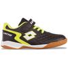 Hallenschuh LOTTO, Gr. 34, schwarz (schwarz, fr.gelb), Synthetik, sportlich, Schuhe, - auch für den Hallensport