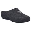 Hausschuh JOSEF SEIBEL "Cholet 06", Damen, Gr. 38, anthrazit kombiniert, Filz, Basic, Schuhe, Pantoffel, Slipper mit dezentem Absatz und in Weite H