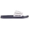 Badesandale LOTTO, Gr. 43, blau (navy, weiß), Synthetik, sportlich, Schuhe, mit praktischem Klettverschluß