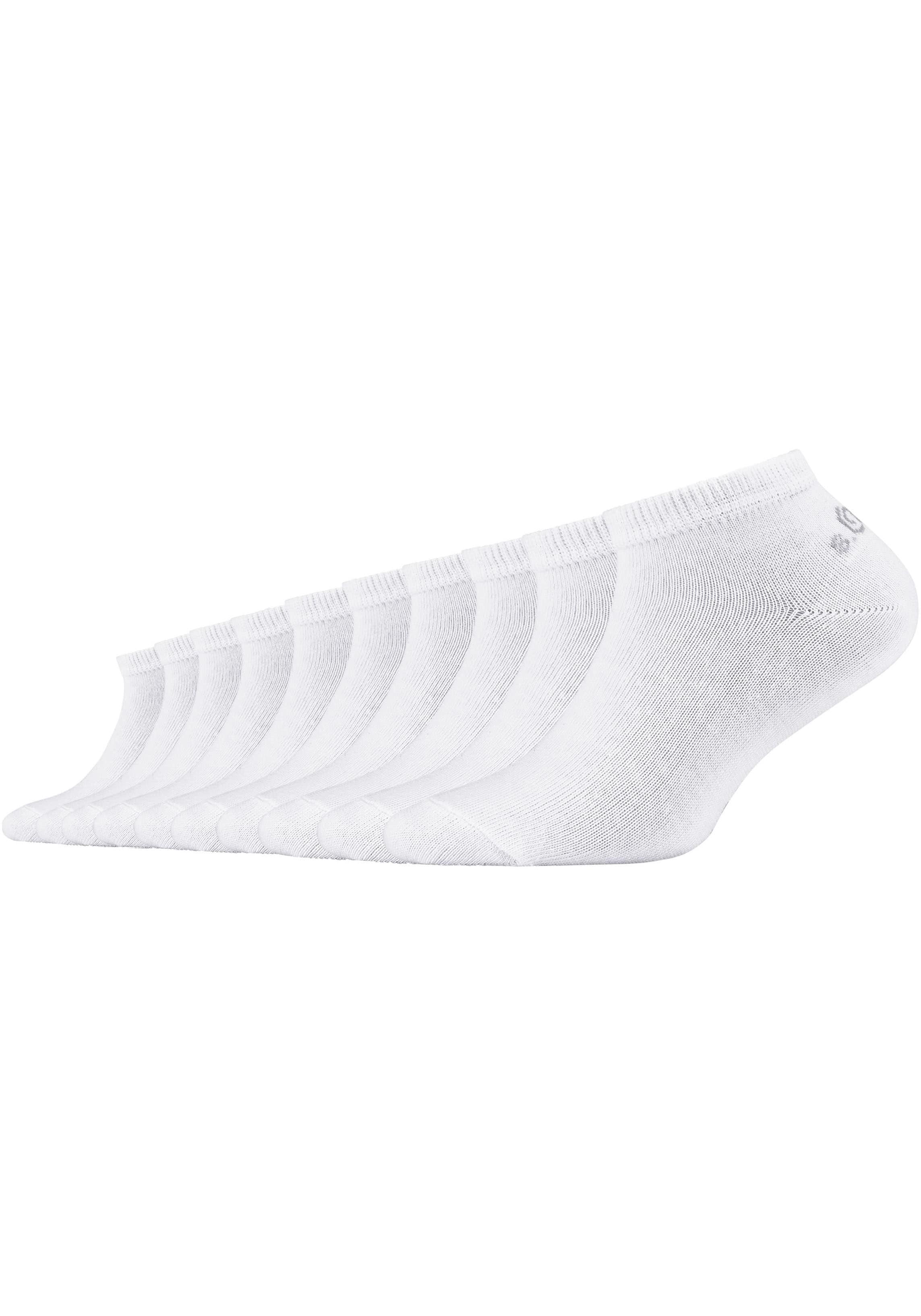 Sneakersocken S.OLIVER "essentials", Kinder, Gr. 31-34, weiß, Baumwolle, Elasthan, Polyamid, unifarben, normal, Socken, weiche Zehennähte, druckfreies Minibündchen Image