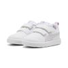 Sneaker PUMA "COURTFLEX V3 DOTTY V INF", Gr. 27, puma weiß, lila frost, Synthetik, unifarben, sportlich, Schuhe, für Kinder