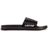 Badesandale LOTTO, Gr. 46, schwarz-weiß (schwarz, weiß), Synthetik, sportlich, Schuhe, - mit praktischem Klettverschluss, Topseller