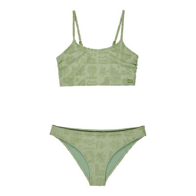 Badeanzug ROXY "Beach Check", Mädchen, Gr. 12(148-156cm), grün, Recycling-Polyester, Badeanzüge Image